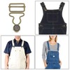 Enosea 4 Sets Overall Buckles Replacement, Metal Overall Suspender Dungaree