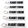 Rotary13B1 FLIGHT CREW - Jet Tag Key Chain WHITE/Black Letters