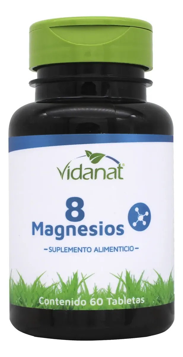 Vidanat 8 Magnesios 60 Tabletas Suplemento Alimenticio Sin Sabor
