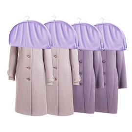 Univivi 12 Inch Satin Garment Shoulder Covers for Clothes (Set of 4) Breathable Shoulder Garment Dust Cover Closet Suit Protects for Suit, Coats, Jackets - Iris