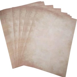 S.T.S.G Vintage Paper Distressed A4 50 Sheets Set Antique Vintage Paper Retro Copy Paper (B)