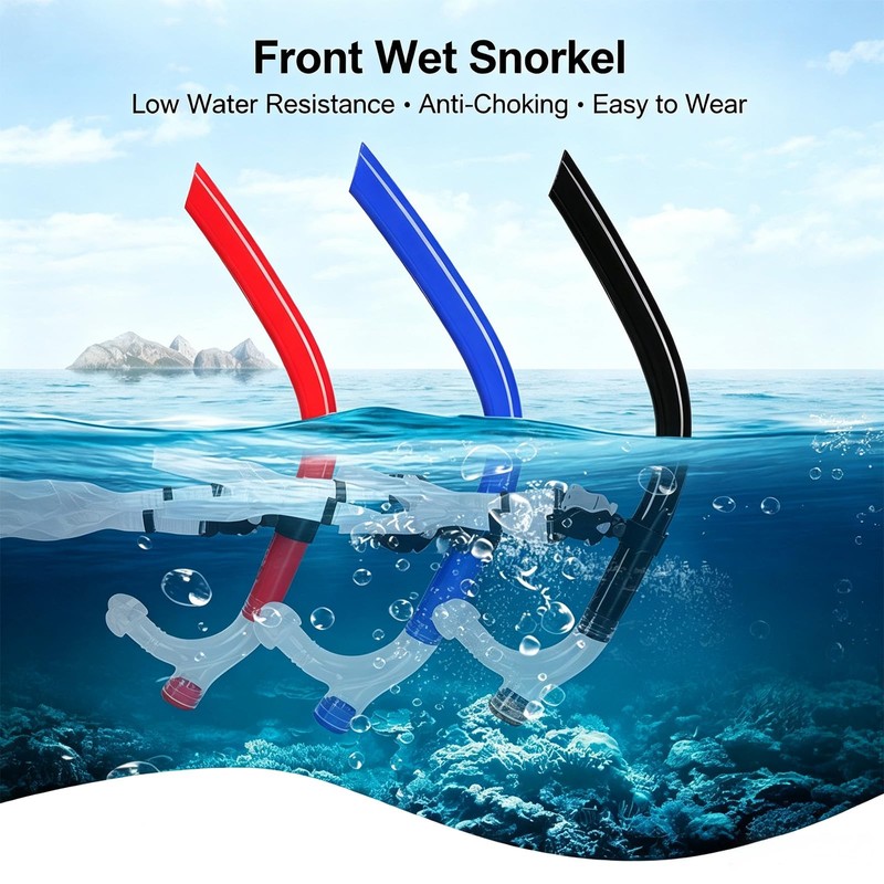 HPLSZCN Swim Snorkel for Lap Swimming, Snorkeling Gear for Adults,