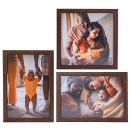 CountryArtHouse 9x46 Frame Brown Mahogany Picture Frame - Solid Wood Frame Kit Includes UV Acrylic Plexiglass, Acid Free Foam Backing Board and Hanging Hardware