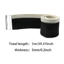 ITROLLE CNC Vacuum Brush 1m x 100mm/39.37 x 3.937inch Vacuum Cleaner Engraving Machine Dust Cover Nylon Strip Brush for CNC Router, Spindle Motor Milling Machine