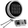 WAHLINPARTS Gun Safe Lock Replacement Chrome Keypad Electronic Safe Solenoid Lock 2 Keys
