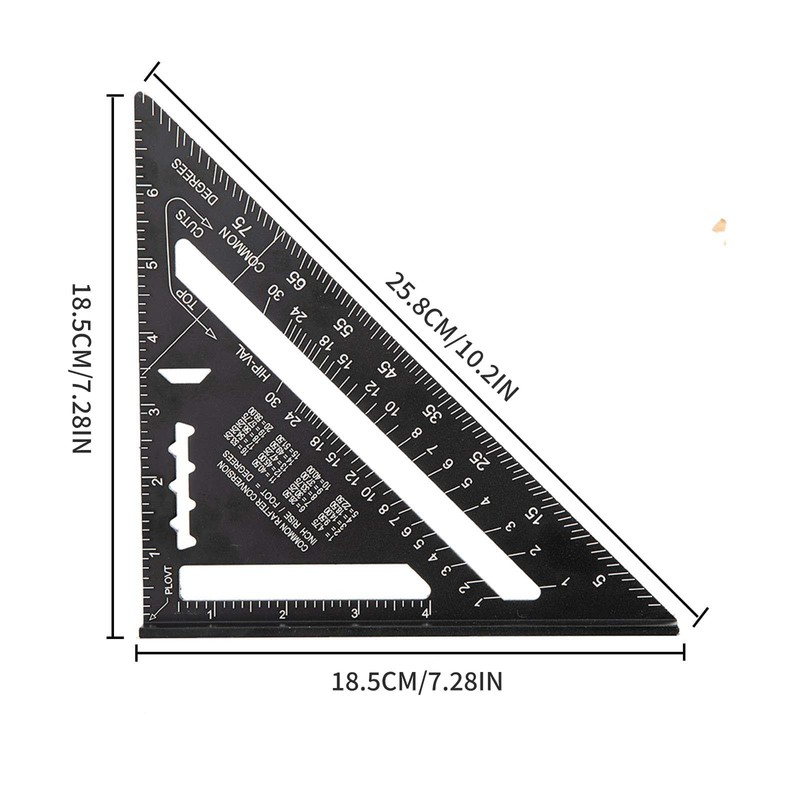 7 Inch Carpenters-Square-Aluminium Speed Square - Versatile Set Alloy Square