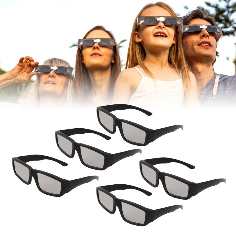 5 Pcs Solar Eclipse Glasses Safe Shades for Direct Sun