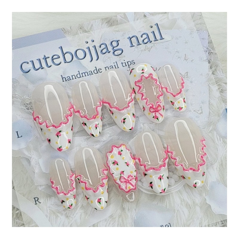 Provence Runner Handmade Nail Tips - Stiletto M / 프로방스