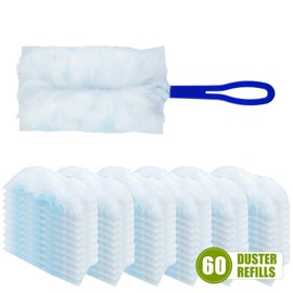 Thcbme 60pcs Dusters Refills for Dusters for Cleaning, with 2pcs Duster Handle Included Seamless Compatibility with The Dust Collector and Pads for Efficient Cleaning