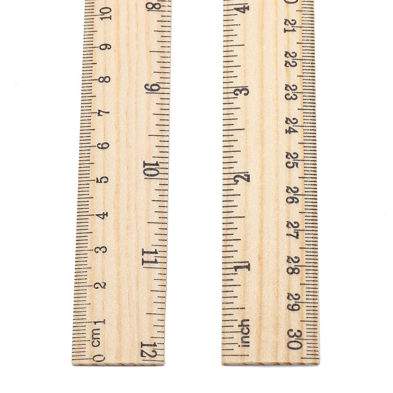 10 Pack Wooden Ruler 12 Inch Rulers Bulk Wood Measuring
