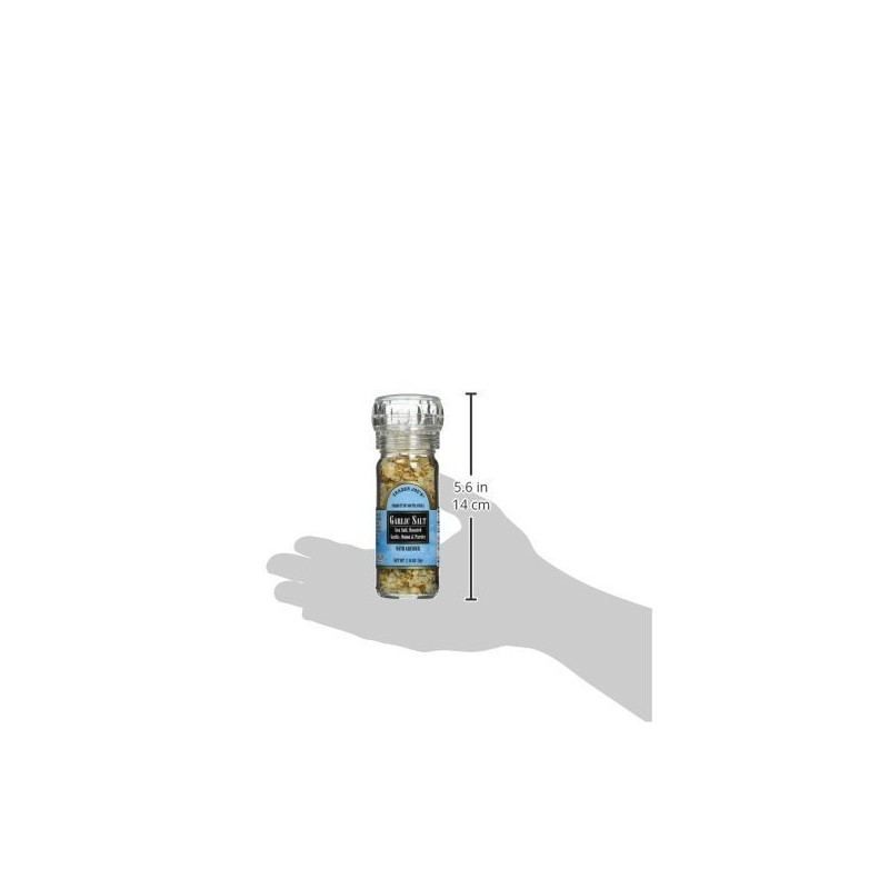 Trader Joe's Garlic Salt with Grinder 2.46 Oz Seasoning for