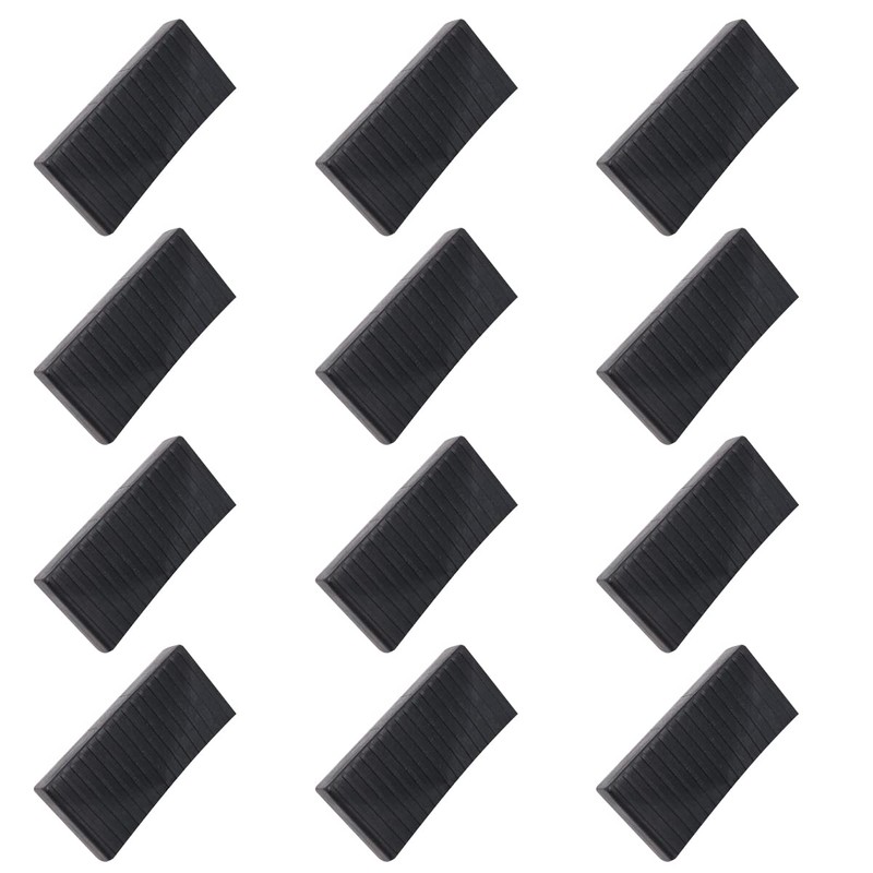 WANGCL 12 x Black Plastic Slatted Bed Frame Slatted Support