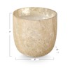 ILLUME Large Boxed Crackle Glass Candle, Winter White