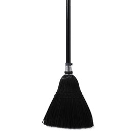 Yocada Broom Commercial Indoor Outdoor Broom 55.5 inch Tall for Courtyard Garage Lobby Mall Market Floor Home Office Leaves Stone Dust Rubbishb Black
