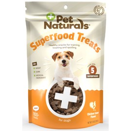 Pet Naturals Superfood Dog Treats with Blueberry and Kale - No Corn, Wheat or Artificial Ingredients - Healthy Snacks for Good Behavior and Training - Chicken Flavor, 100 Chews (Pack of 1)