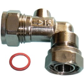 UKDeals Direct® 15mm Chrome Service Valve Angle 1/2" Inc Washer