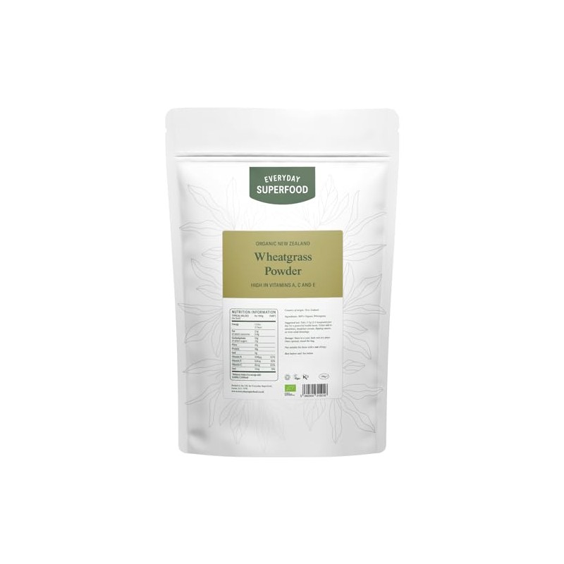 Everyday Superfood Organic New Zealand Wheatgrass Powder, High Vitamins, Perfect