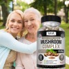 10x Mushroom Complex Supplement, Lions Mane, Reishi, Shiitake, Immune Capsule