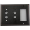 Oil Rubbed Bronze 2 Push Button 1 GFI Rocker Opening