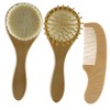 CORHAD Brush and Comb Set Wooden Hair Care Kit with