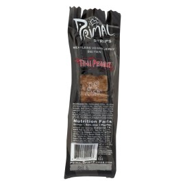 UD_Primal Strips Vegan Jerky - Meatless - Seitan - Thai Peanut - 1 Oz - Case Of 24