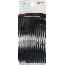Scunci Effortless Beauty Side Hair Combs, Assorted 12 ea (Pack of 5)