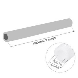 MECCANIXITY Foam Tube Pipe Insulation Freeze Protective Sleeve Protection Cover Sponge 0.7" ID 1" OD White for Pipe Insulation Wraps, Pack of 4