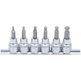 BGS Bit Set 3 8 mm Hex Socket 10 mm (3/8), with ball head, 7 Piece, 1 Piece, 5109