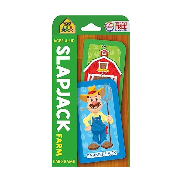 School Zone - Slapjack Farm Card Game - Ages 4+,