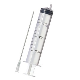 インジェクター 30ml 注射器 シリンジ + 針 1セット 【バウストア】各種液体詰め替え