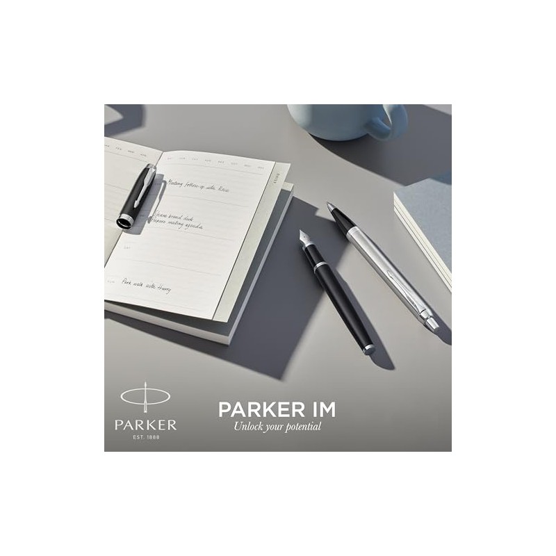 Parker IM Bolígrafo, Negro (Black and Gold), Punta Fina