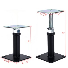 2 Pack Adjustable Floor Jack Post, 6’’-9’’ Height Range, House Floor Jacks Post Pole for Leveling, Mini Screw Jack, 6000 lb Capacity