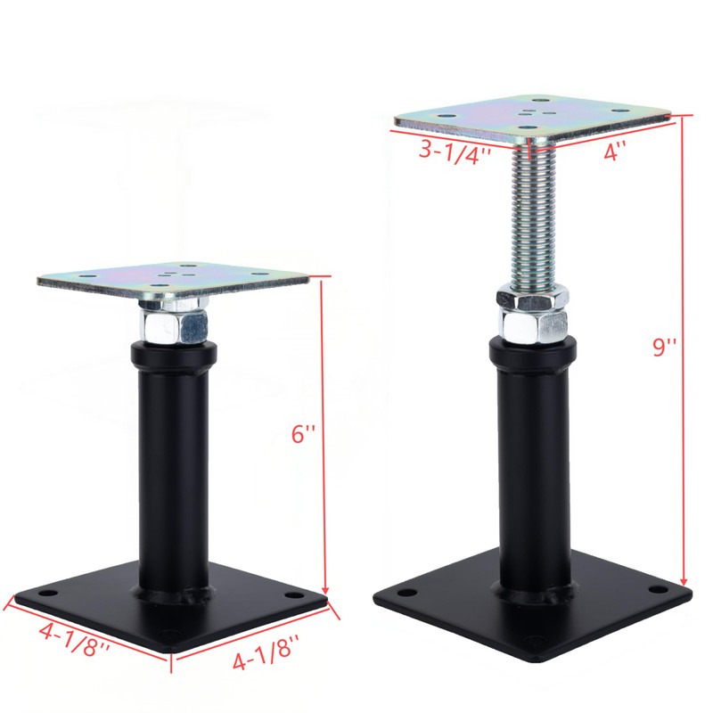 2 Pack Adjustable Floor Jack Post, 6’’-9’’ Height Range, House
