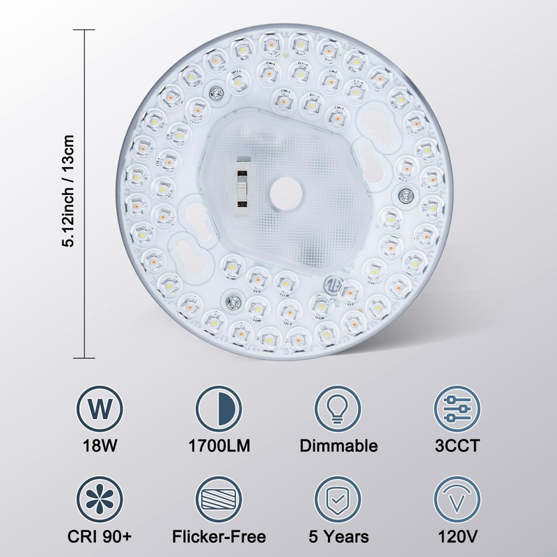 BeVisible N Glow 1 Pack 5.12'' Retrofit Light Kit for
