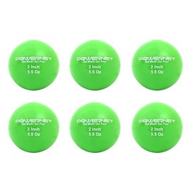 PowerNet Micro 2" Weighted Training Balls 6 Pack | You Choose from 4 Weights | Enhance Hand-Eye Coordination | Undersized Golf Ball Size | Improve Technique and Form (5.5 Oz - Green)