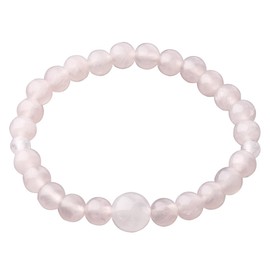 Nakago Precious Stone Bracelet Rose Quartz 6mm E-104