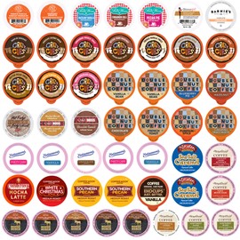 Flavored Coffee Single Serve Cups For Keurig K cup Brewers Variety Pack Sampler (Flavored, 50 Count)