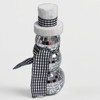 Vertintong Winter Disco Snowman Desktop Decoration with Scarf, Cute Winter