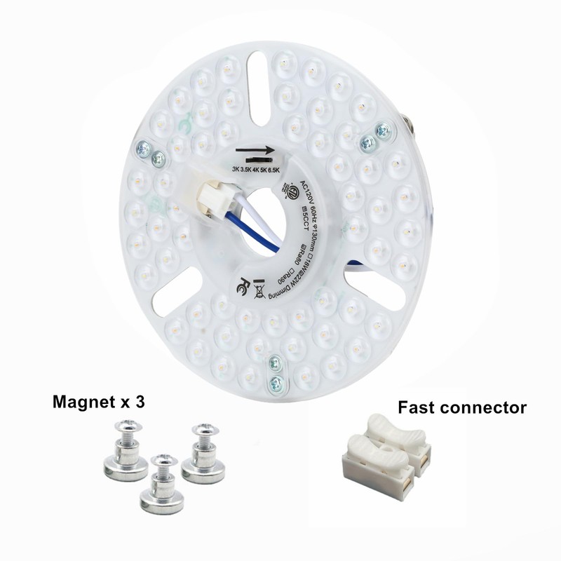 SATZOL Ceiling Fan Lamp Replacement Light Panel, 22W 2640LM, 5CCT
