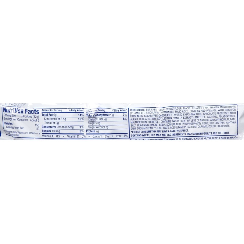 Murray Sugar Free Coookies - Chocolate Chip - 5.5 oz