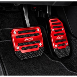 Non-Slip Aluminum Car Pedal Covers for Automatic & Manual Cars – Sporty 2PCS or 3PCS Pedal Set for Interior Upgrade
