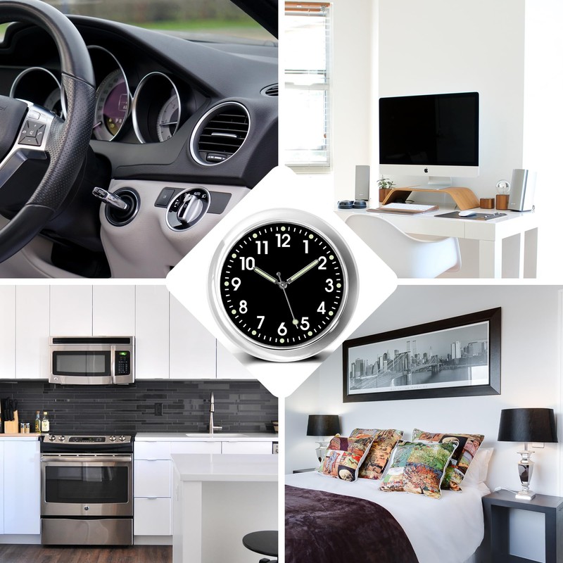 Betus Car Dashboard Clock - Stick on Dashboard or Install