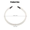 VOCOSTE 1pc, Faux Crystal Headband, Women Hairband, White, 0.59 Inch