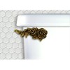 Functional Fine Art Roses Toilet Flush Handle-Front Mount in Antique