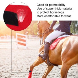 4Pcs Elastic Horse Leg Bandage Cohesive Wrap Alternative Horse Bandages Non-Slip Horse Wrap for Injury and Leg Support Training Exercising