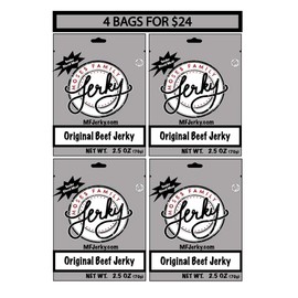 Moses Family Jerky, Original Beef Jerky Multi Pack, 2.5 Ounce (Pack of 4), Bite Sized Sliced Meat