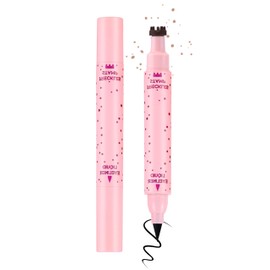 Erinde Natural Freckle eyeliner pen, 2 in 1 Liquid Fake Freckle Stamp & Soft Black Liquid Eyeliner Pen, Long - Lasting & Waterproof Quick Dry, Face Freckle Stamp Pen Makeup for Women Daily Cosplay