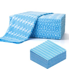 UKEENOR Disposable Dish Cloths,Multi use Reusable Cleaning Cloth,Machine Washable J Cloth,Heavy Duty Handy Cleaning Wipes 11.8" X 19.6" (100 Count)