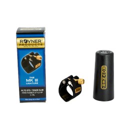 Rovner Ligature & Plastic Cap for Alto Standard Saxophone - MKIII Ligature for Hard Rubber Mouthpiece (C-1RL)