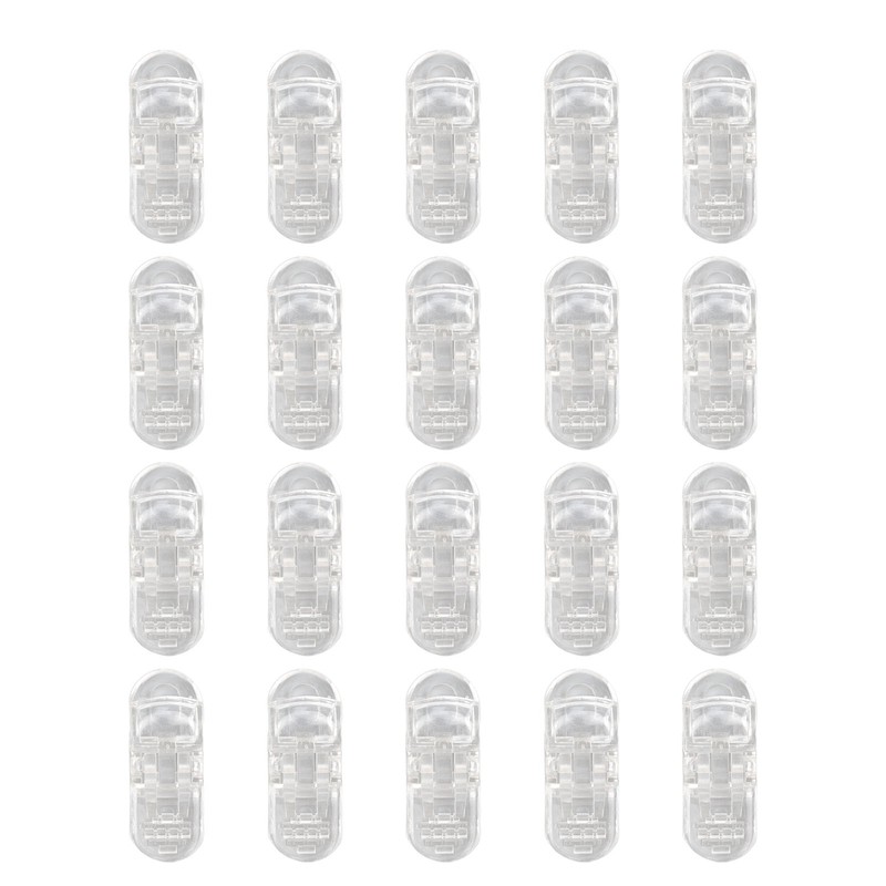 20pcs Hearing Aid Lanyard Clip ABS Portable Transparent Clip Accessory